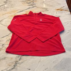 Spider fleece pullovers with neck zipper size large 