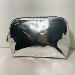 Yves Saint Laurent Silver Metallic Makeup Bag