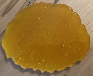 5”-wide, 4”-tall Honey-colored Geode