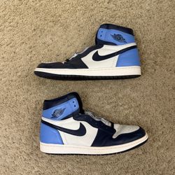 Size 13 Air Jordan 1 High Og Obsidian (Pre owned size 13 no box )