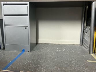 Container Store Desk/Bisley file cabinet