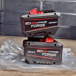 Two Milwaukee M18 FORGE 12.0 Batteries