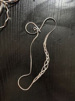 Sterling silver braided necklace