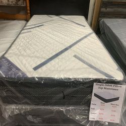 12 inch thick 1 sided Pillowtop Twin mattress