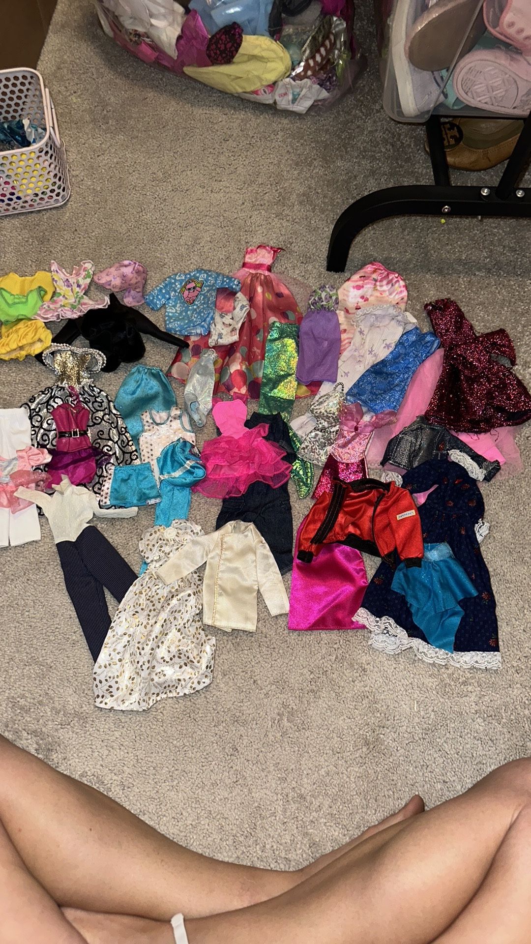 Large Lot of Barbie & Ken Clothing