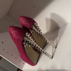 Fuschia Spiked Pink Heels