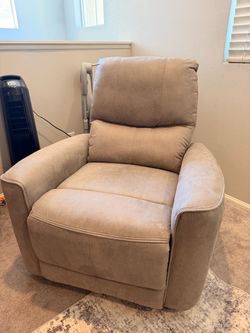 Grey Upholstered Rocking Recliner