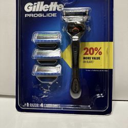 Gillette Proglide 1 Razor and 4 cartridges