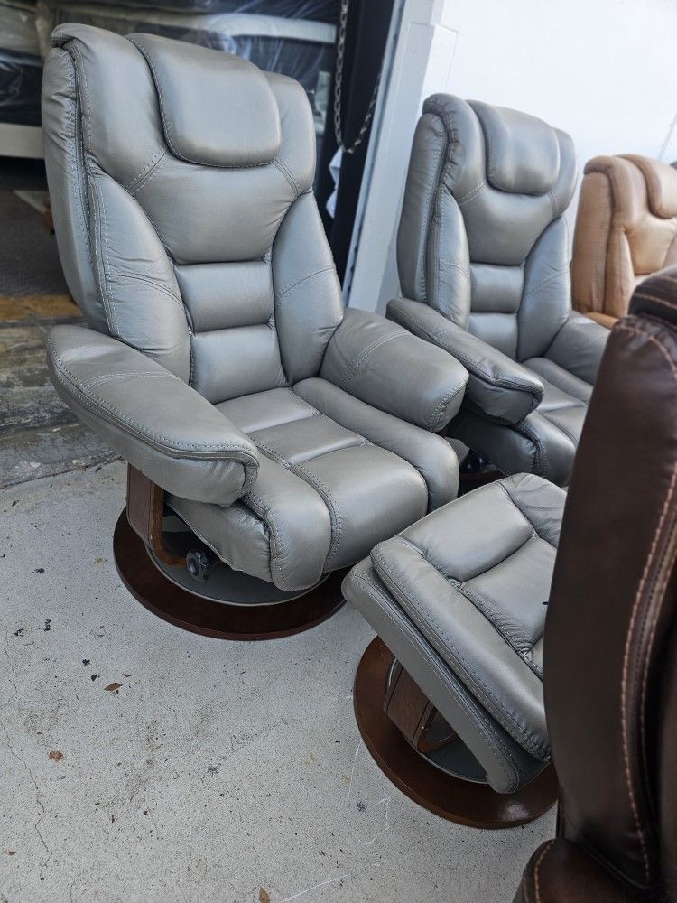 Leather Swivel Chair-Faringdon