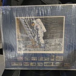 Paul Calle Conquest Of Space 10 Year Moon Landing 1979 Anniversary Litho Graph Stamps 