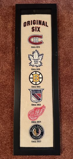 Hockey Original 6 Patches Wall Decor