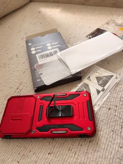 Galaxy S23 FE case with Slide Camera Cover and Screen Protector, Shockproof for Samsung Galaxy S23 FE 5G Phone Case with 360°Magnetic Ring Holder Kick