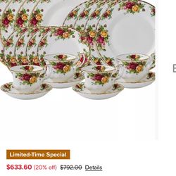 Old Country Roses China Serves 8