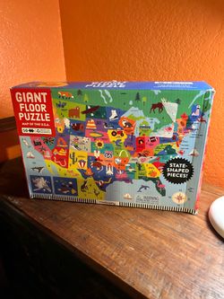 Giant Floor Puzzle Map of USA 50 Pieces Read The Description for Location