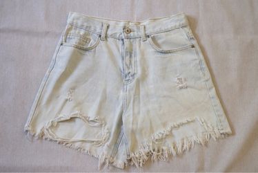 Forever 21 Women's Distressed Cutoff Denim Jean Shorts Light Wash Size 27 Frayed