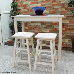 Cafe Antique White Pub Table, Bar Table