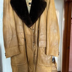 Vintage Cortefiel Leather Coat