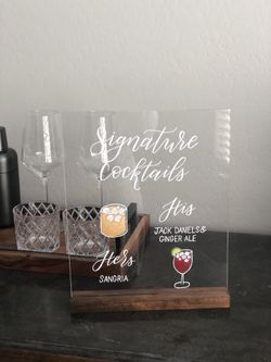 Signature cocktails wedding sign!