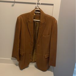 Men’s Camel Leather Jacket Italian Lamb skin