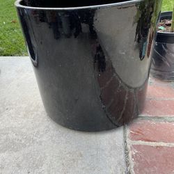 Black Ceramic Pot (15”) Diameter  And 13”