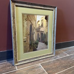 Framed Photograph - European Street