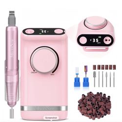 MelodySusie Upgraded Clip-on Cordless 2-1 Nail Drill With Display Design