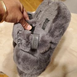 Ugg Fuzz Yeah Wedge Sandals Slides Slippers #8