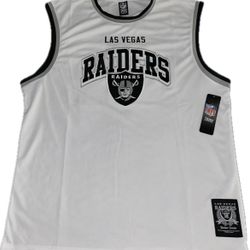 Las Vegas Raiders Embroidered White Basketball Jersey Men’s Medium New