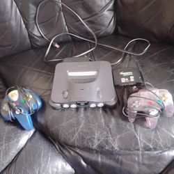 Nintendo 64 With 1 Game And 2 Controllers