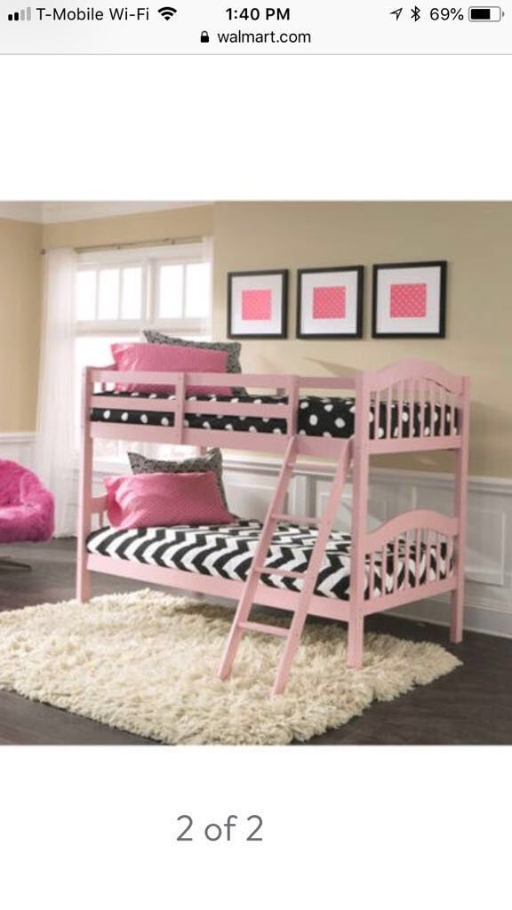 Pink Twin Bunk Bed