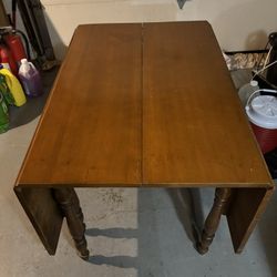Folding , Kitchen Table, Solid Hardwood