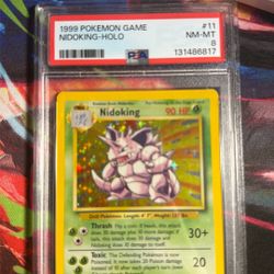 Pokemon 1999 Nidoking Holo PSA 8