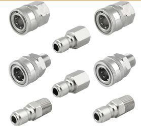 Raincovo 3/8" Stainless Steel Pressure Washer Quick Connect Set (8-Piece