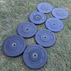 Olympic Bumper Plates Weights - 190 lbs Total