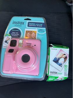 Brand new Instax mini SE poloroid pink Fuji film camera