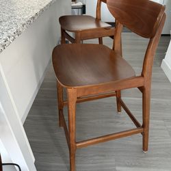 2 x West Elm Classic Café Counter Stools
