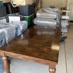 Solid Wood Dining Table & 6 Chairs