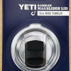 YETI Rambler Clear BPA Free 10oz Wine Tumbler Lid Magnetic Slider New