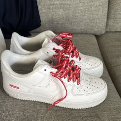 White Supreme Air Forces Size 10