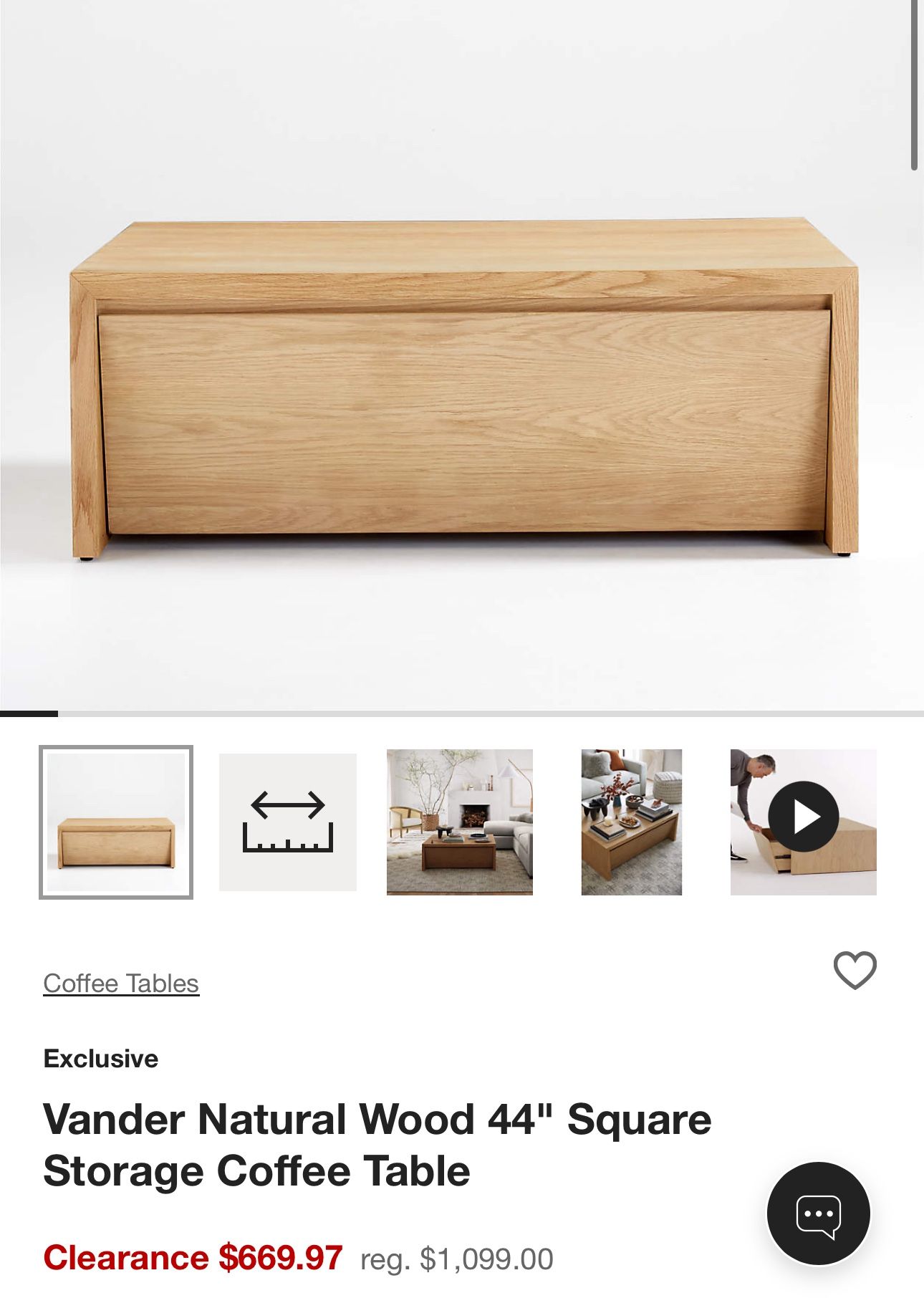 Crate And Barrel Coffee Table