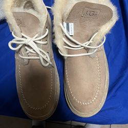 Uggs Beige Suede Neumel Crafted Regenerate Boots