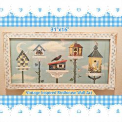 VINTAGE INSPIRED BIRD HOUSE WALL ART