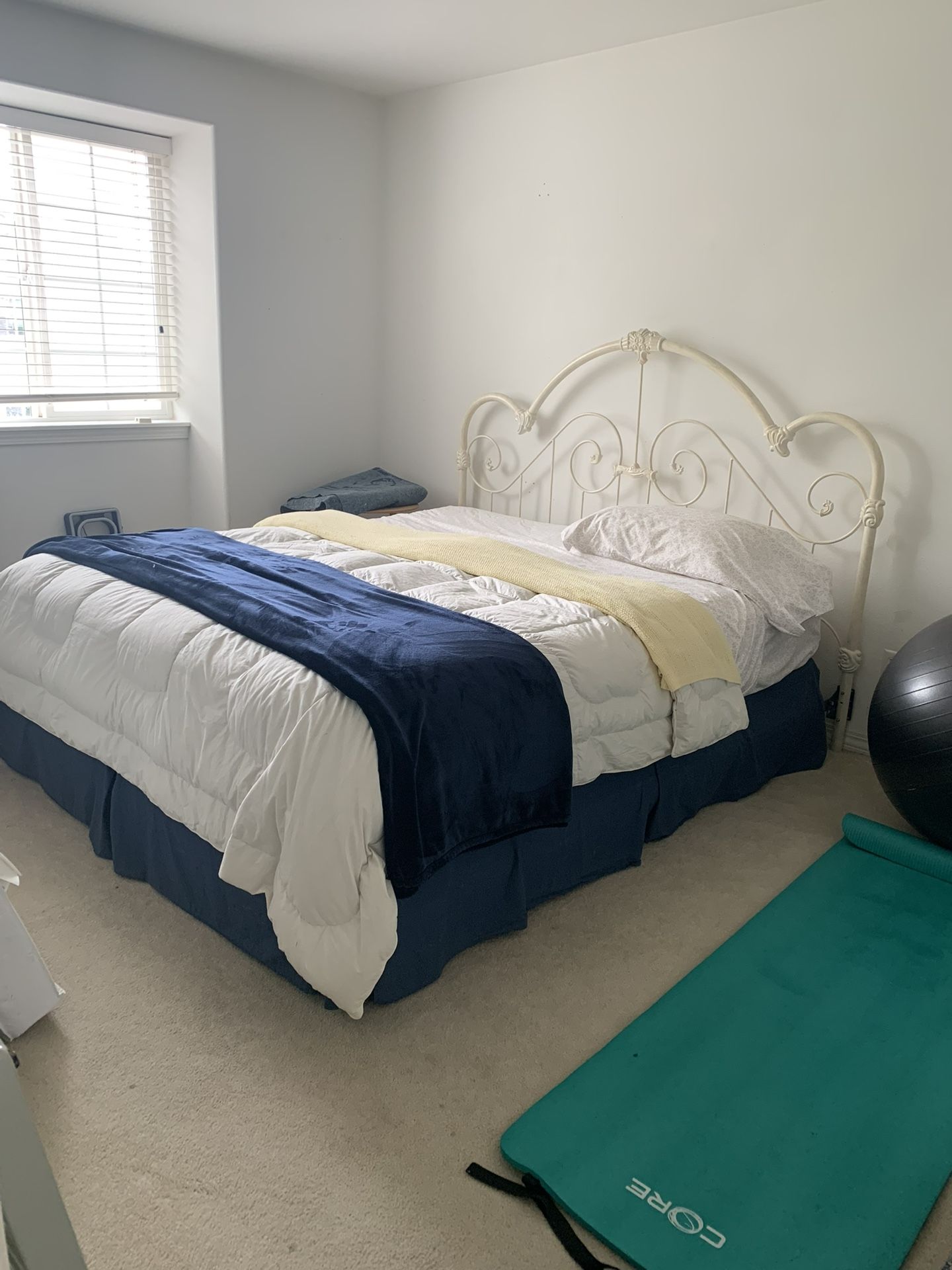 CA King frame, Mattress, Box Spring, Bedding