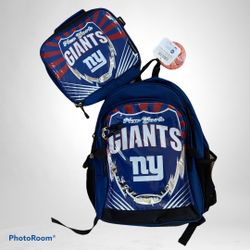 NY GIANT 2pc BACKPACK AND COOLER SET 