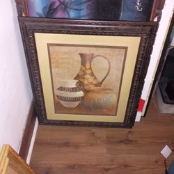 Pottery Set Art Nicely Framed