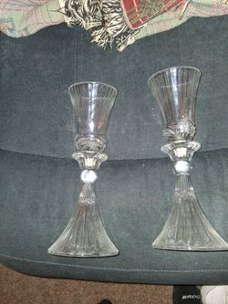 Crystal candle holders