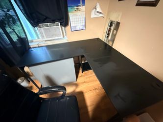 Computer desk and chair