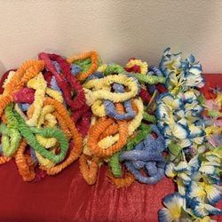 Hawaiian Luau party Decor Set flower seashell tops grass Skirts, Leis & table Skirt - costume - simi