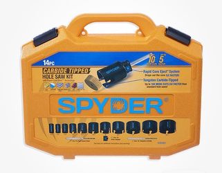 Spyder 14-Piece Carbide Tipped Deep Cut Hole Saw Kit