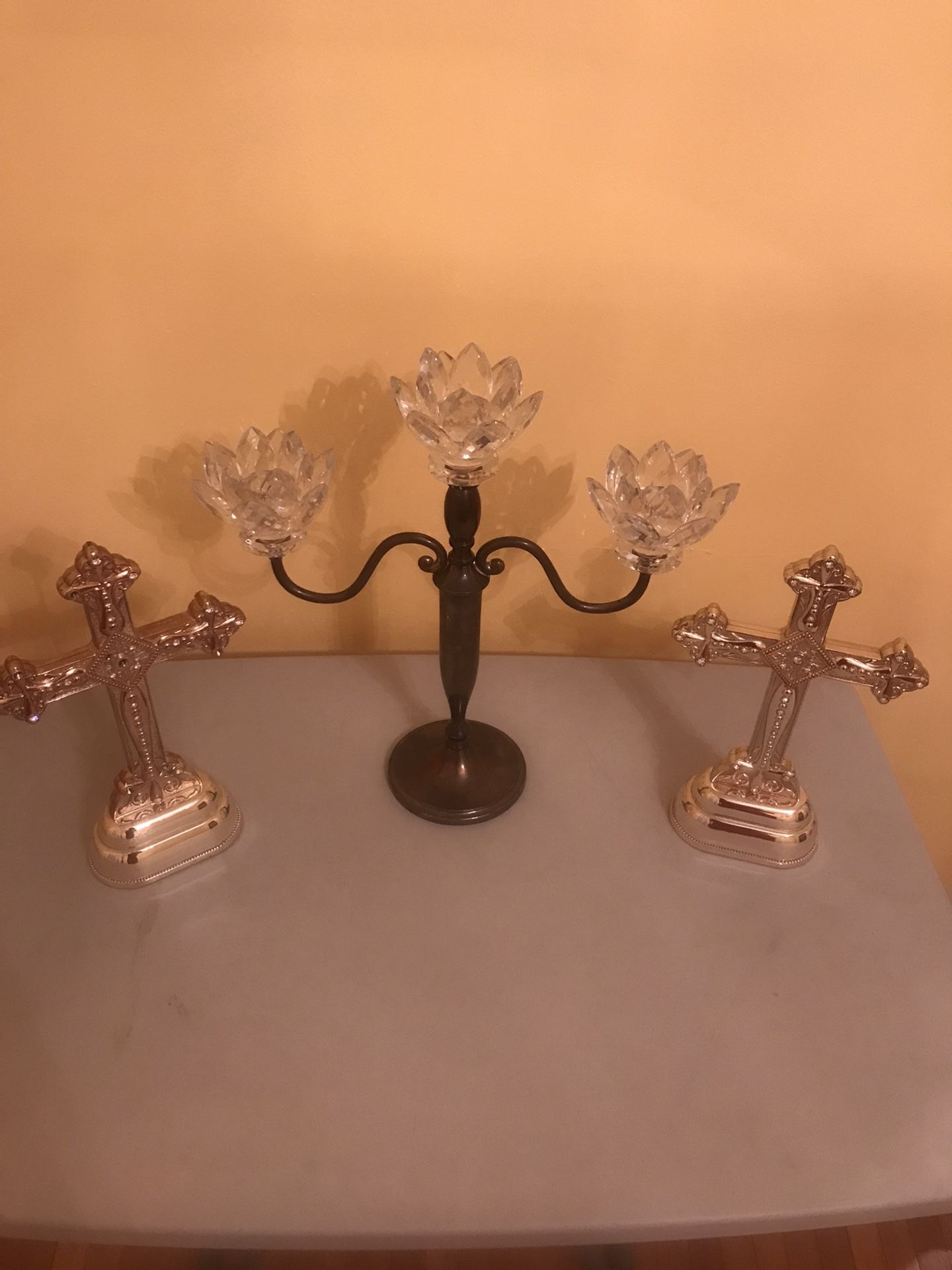 Candelabra and Candelabra with Cross Need Gone ASAP